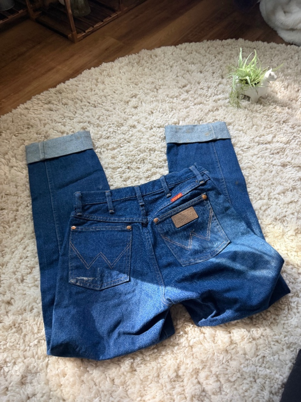 Wrangler women’s super cute thick fashionable pocketed contrast Boot Cut Blue Je